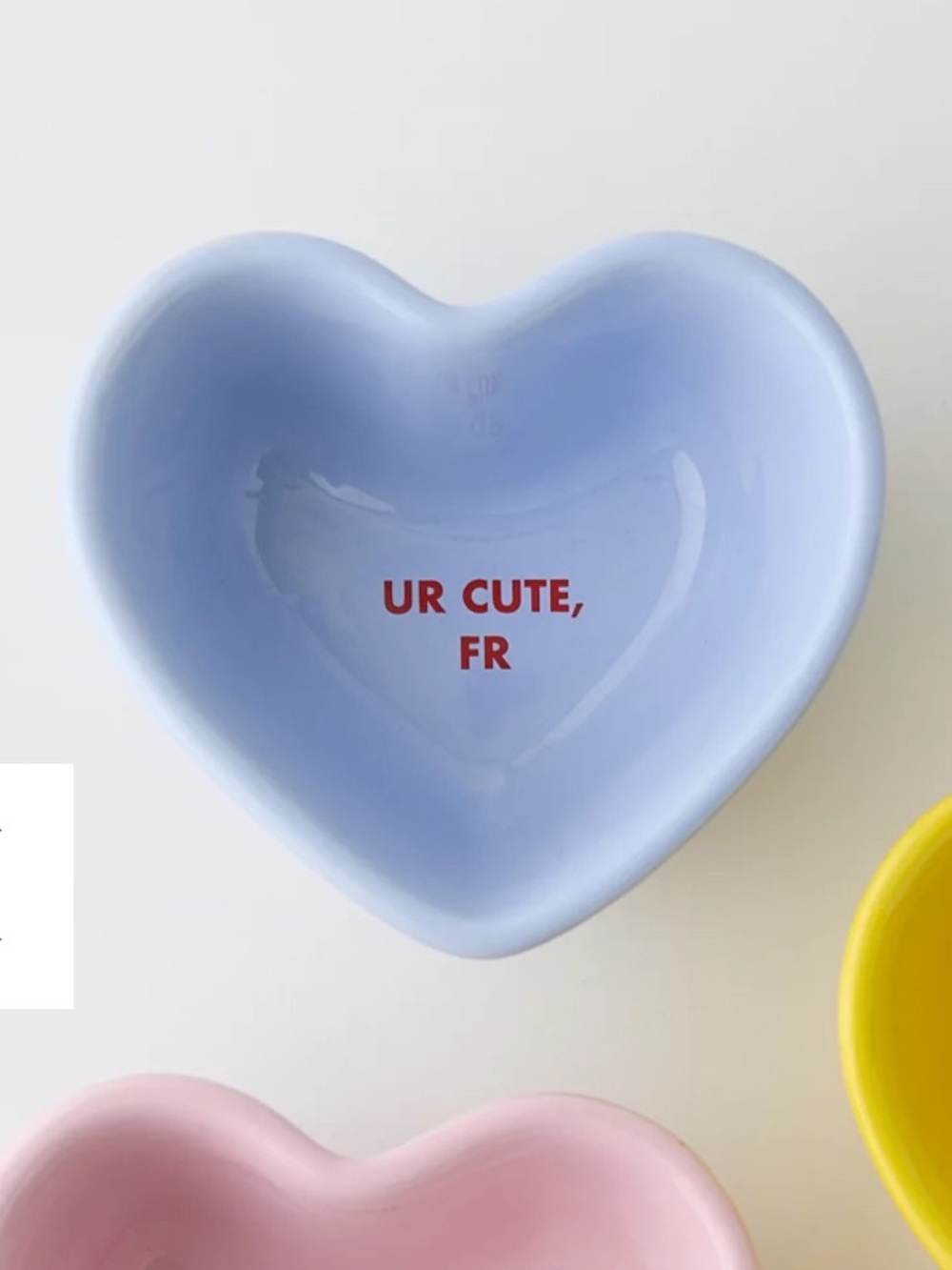 NEW Urban Outfitters Conversation Heart Snack Bowl in blue